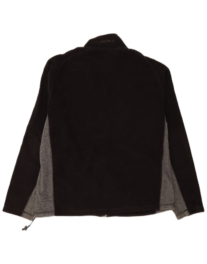 EDDIE BAUER Fleecejakke til mænd UK 40 Large Black Colourblock Polyester