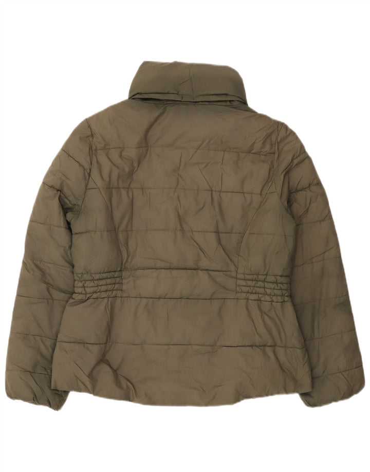 MARKS & SPENCER Polstret jakke til kvinder UK 14 Stor Khaki Polyester