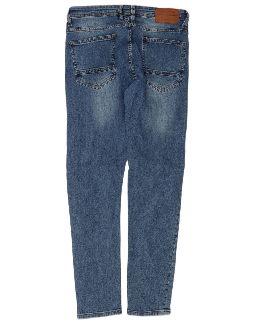 Zara Herre Slim Jeans EU 42 Large W32 L29 Blå Bomuld