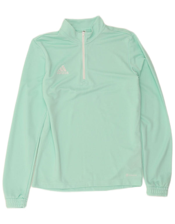 Adidas Herre Aeroready Zip Neck Top Langærmet Medium Green Sports