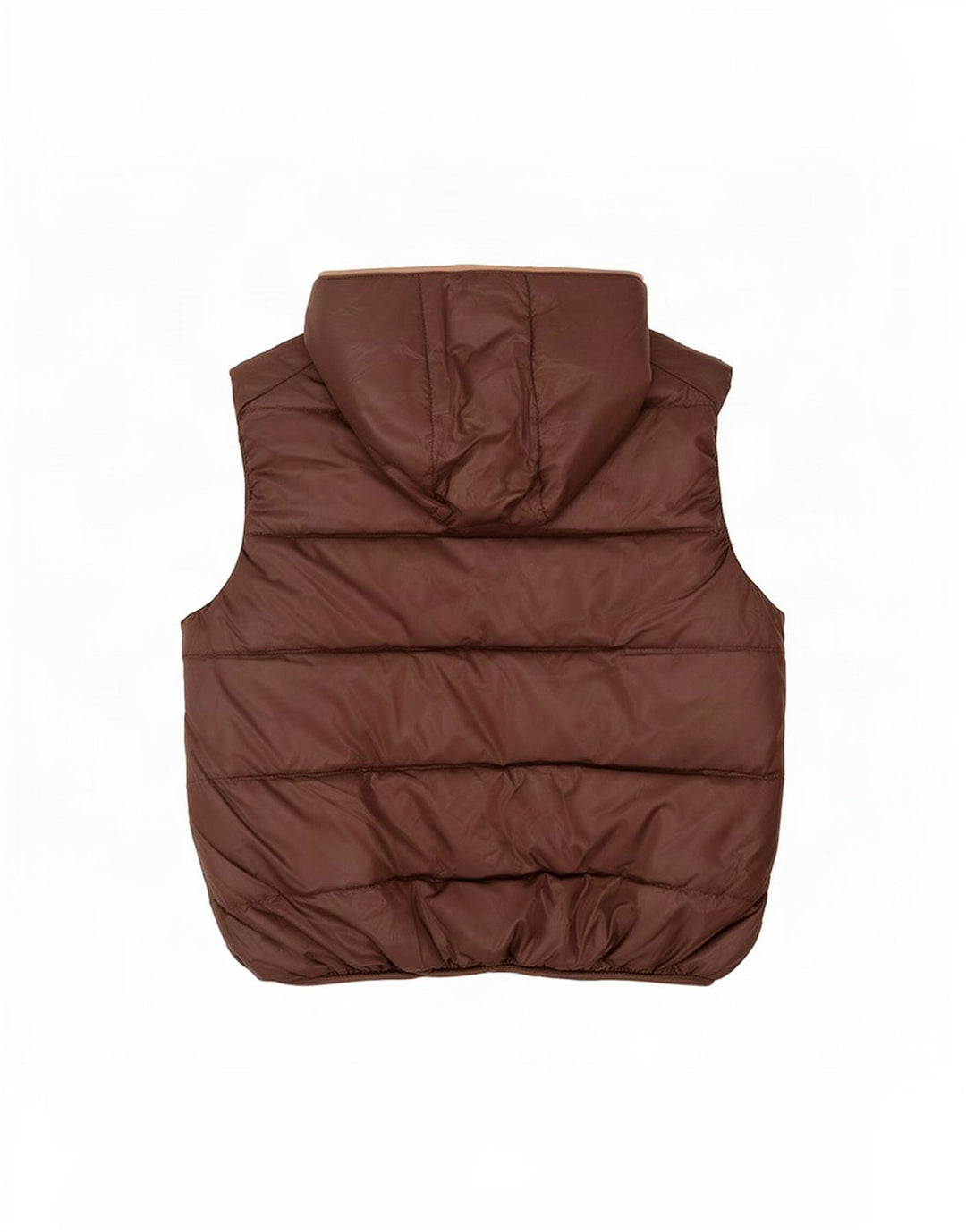 Zara Boys Polstret Gilet med hætte 13-14 år Stor brun polyester