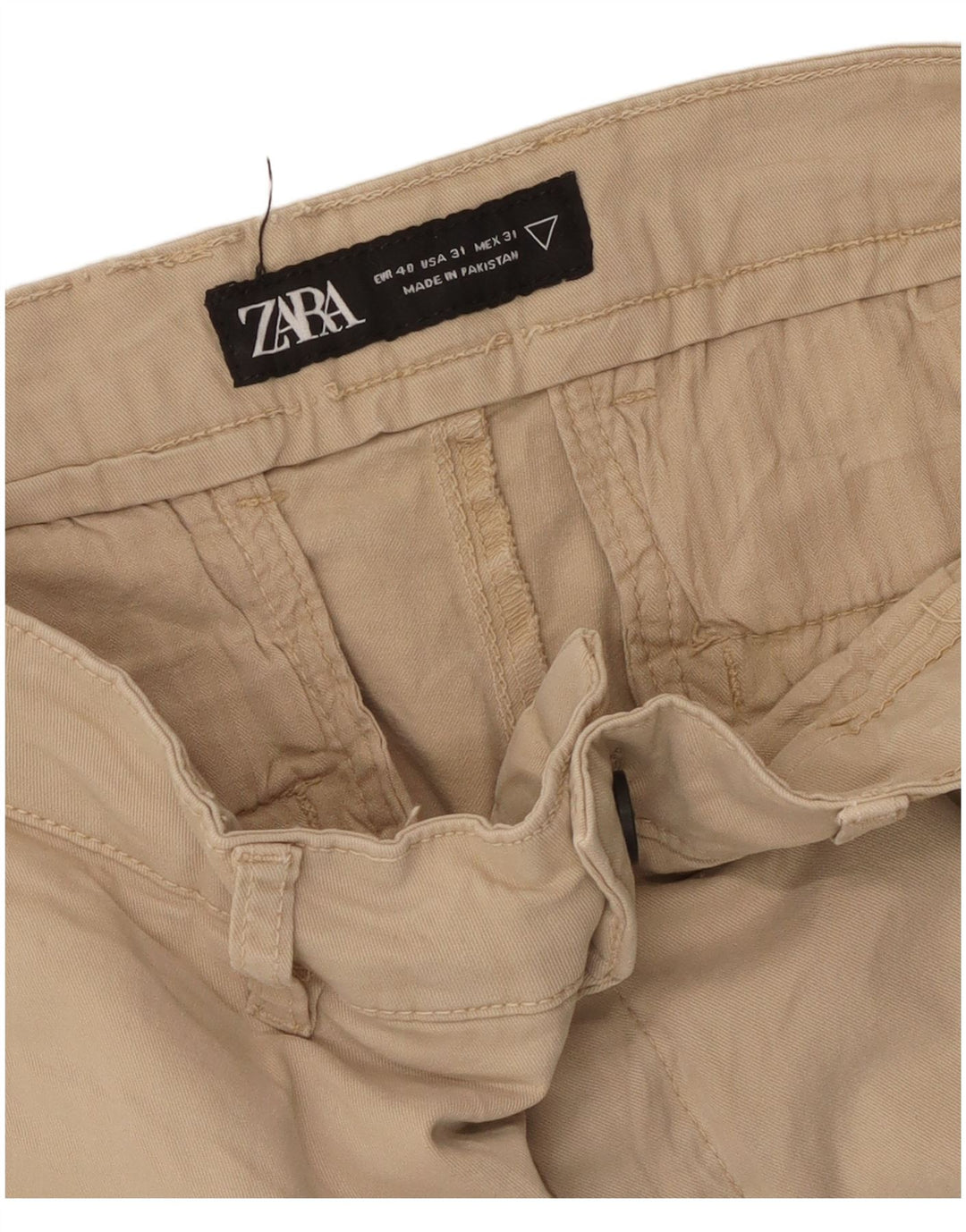 Zara Herre Slim Chino Bukser EU 40 Medium W31 L29 Beige