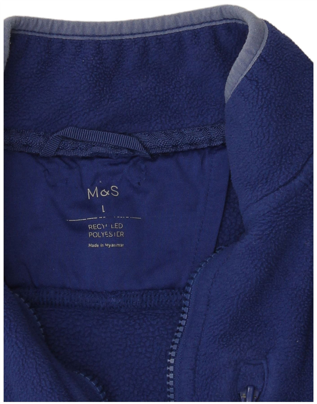 Marks & Spencer Fleecejakke til kvinder UK 16 Stor blå polyester