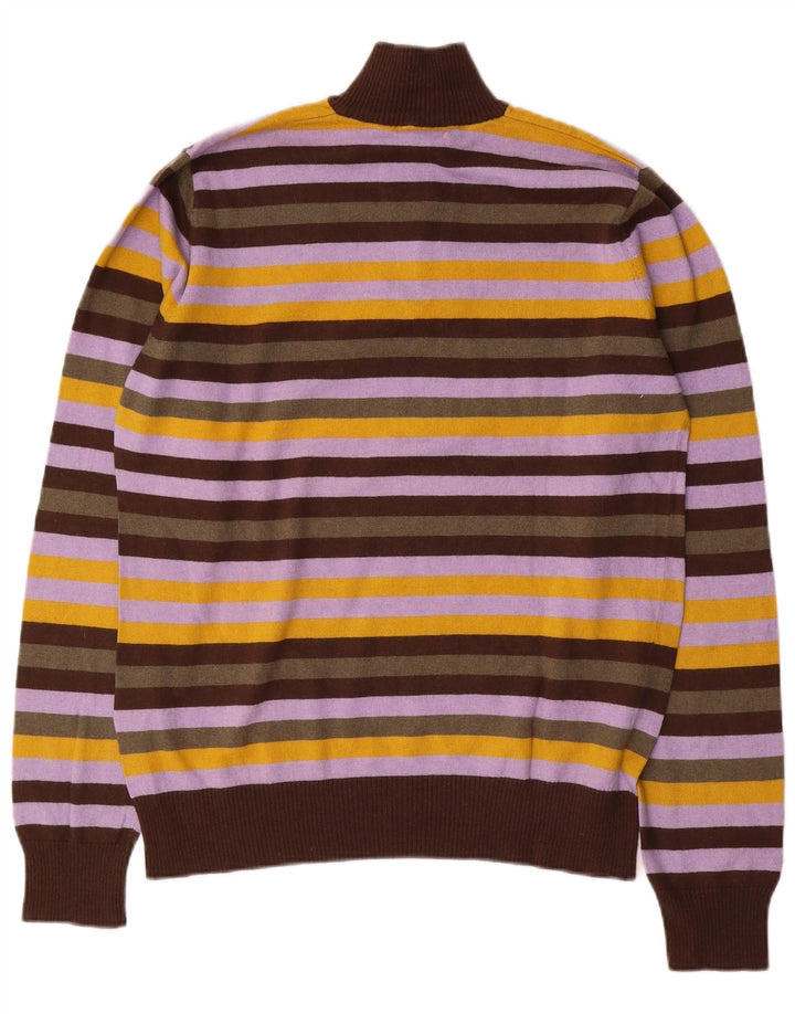 Sergio Tacchini Herre Zip Neck Jumper Sweater Stor Flerfarvet Stribet