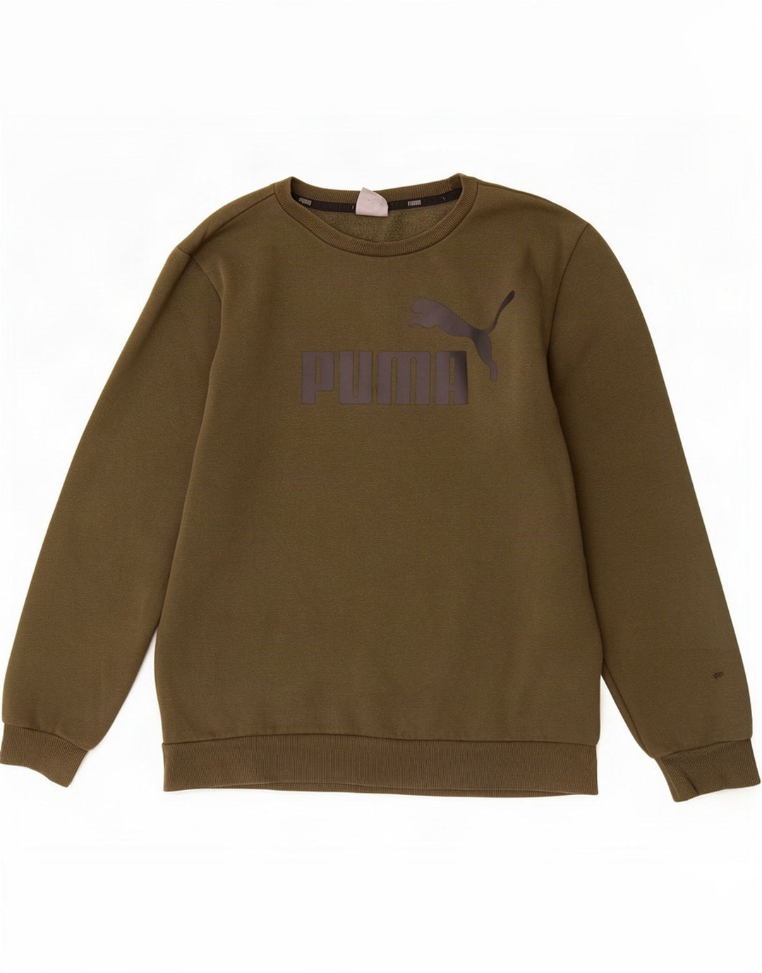 Puma Herre Grafisk Sweatshirt Jumper Medium Khaki Bomuld
