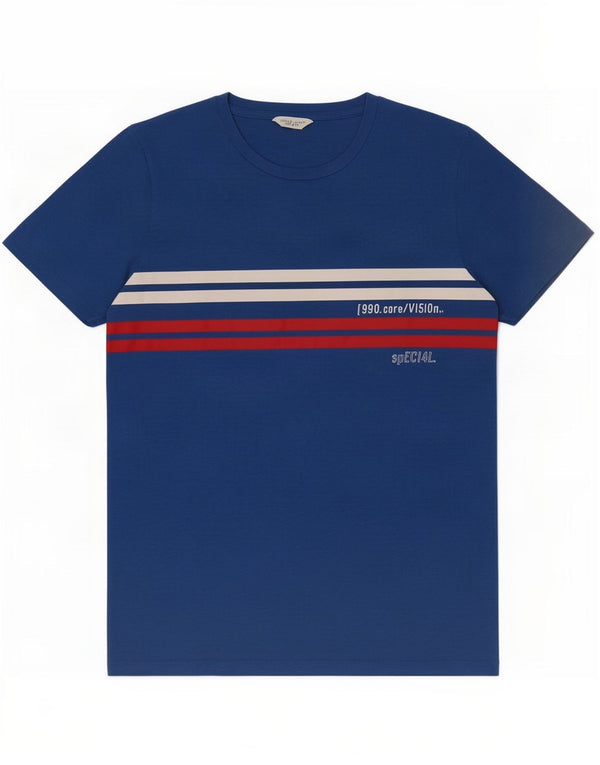 Jack & Jones Herre T-shirt Top Medium Blue Cotton
