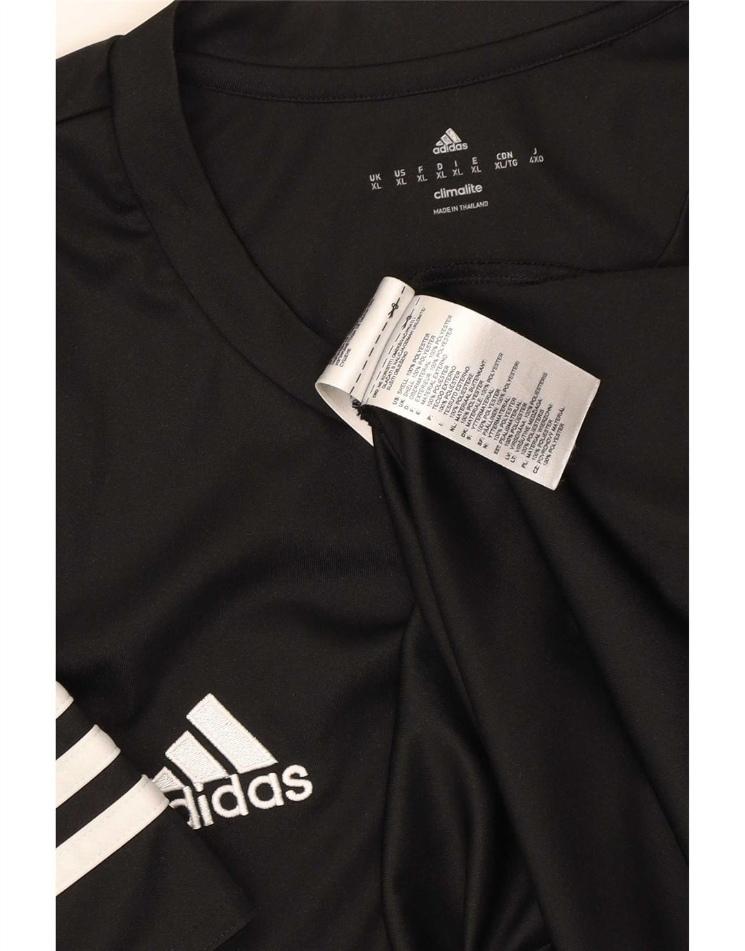 Adidas Herre Climalite T-Shirt Top XL Sort Polyester