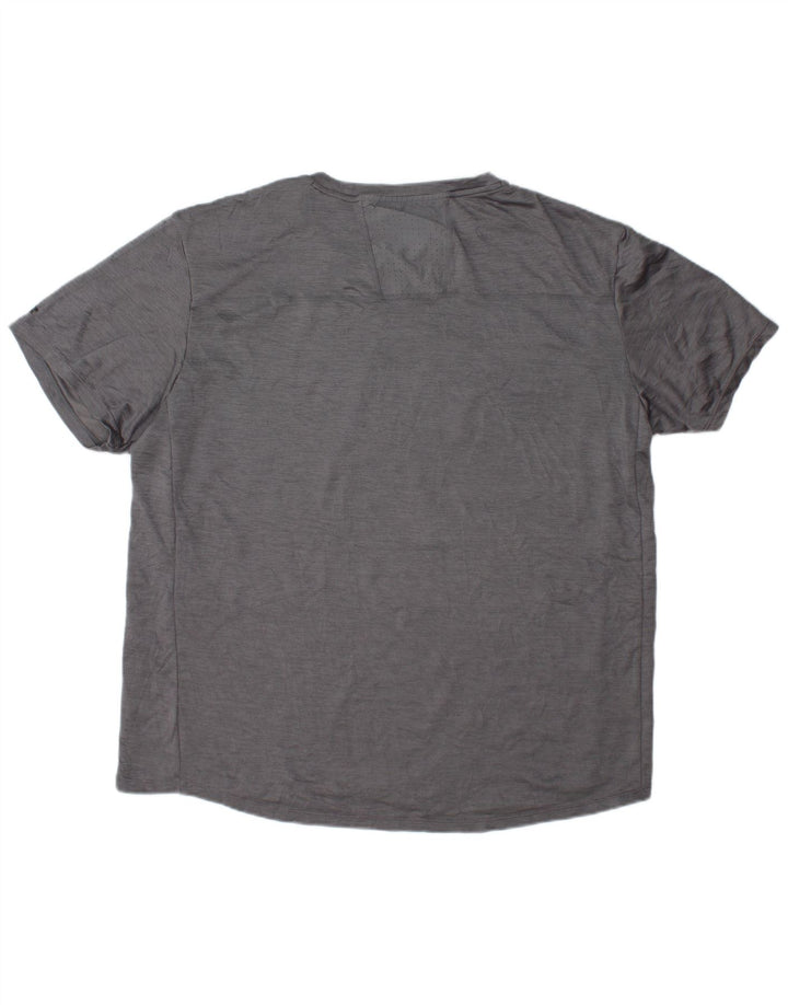 RUSSELL ATHLETIC Herre Dri-Power T-Shirt Top XL Grå Polyester