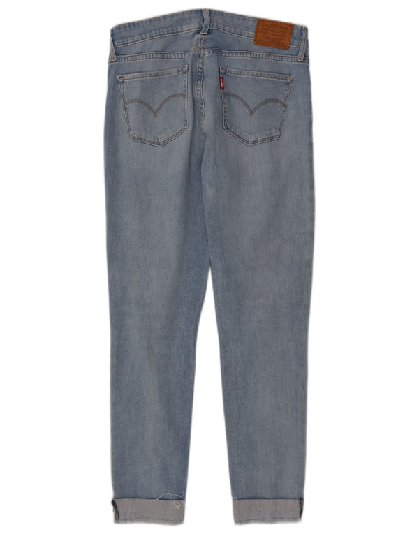 Levi's Womens 711 Crop Skinny Jeans UK 8 Small W26 L25 Blue Cotton