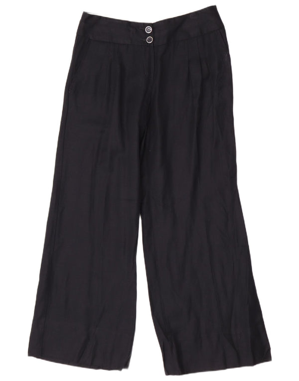 Marks & Spencer Chinobukser med brede ben til kvinder UK 12 Medium W30 L31 Sort