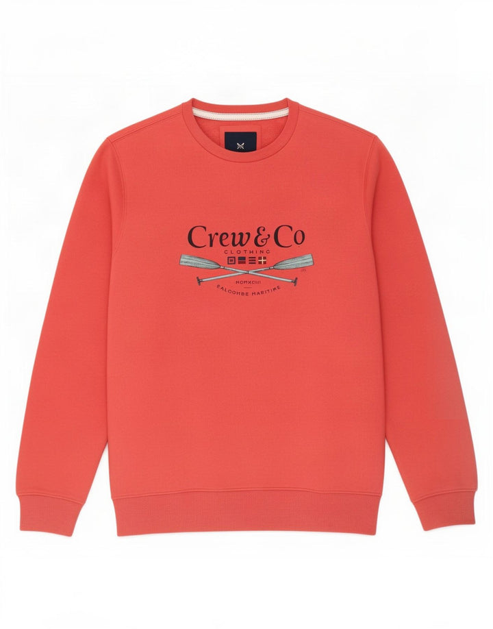 Crew Beklædning Herre grafisk sweatshirt Jumper Large Pink Bomuld
