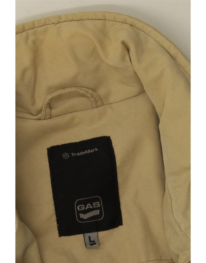 Gas Herre Utility Jacket UK 40 Large Beige Cotton
