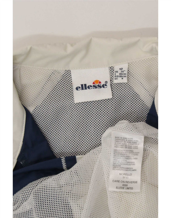 Ellesse Womens træningsdragt topjakke UK 12 Medium Navy Blue Colourblock