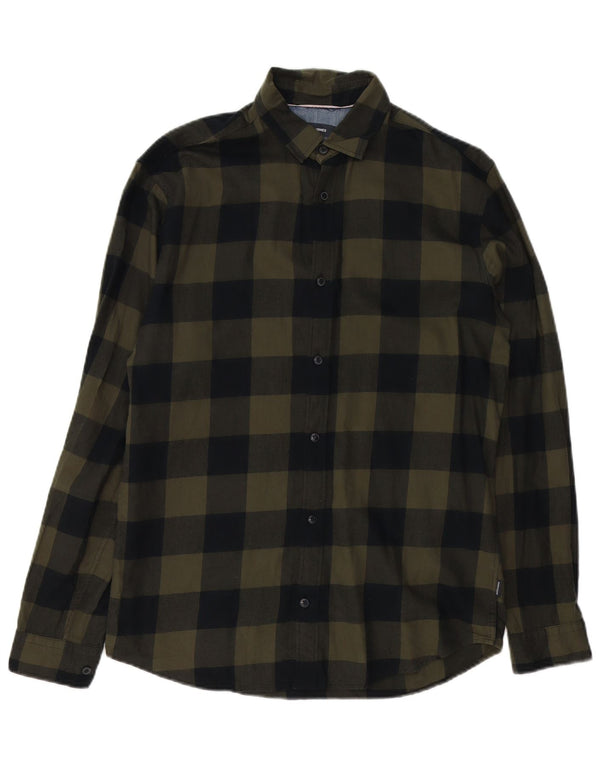 Jack & Jones Herre Flanelskjorte Medium Khaki Ternet Bomuld