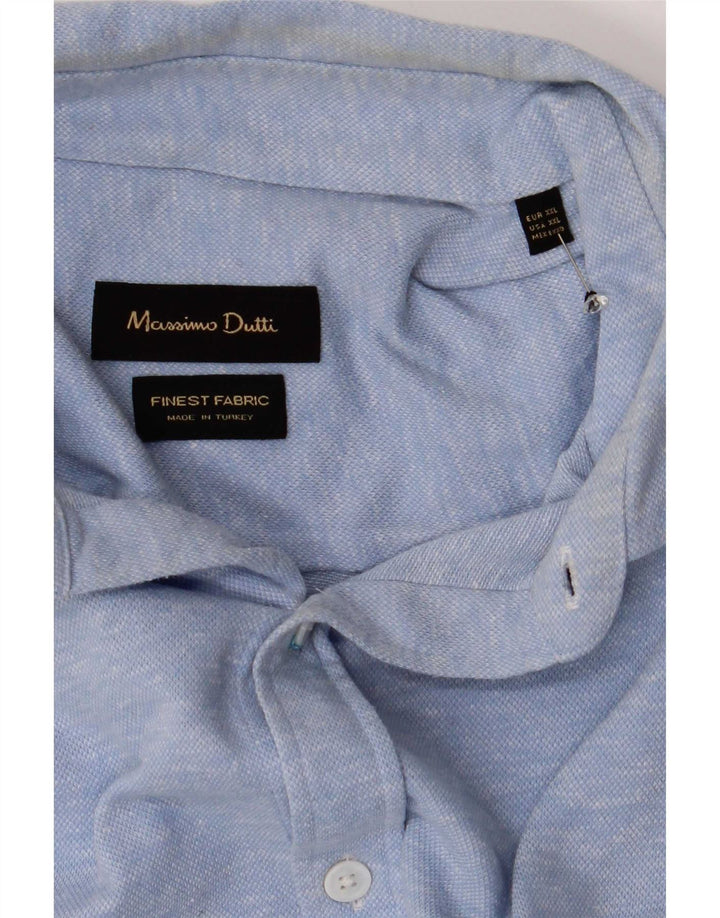 Massimo Dutti Herreskjorte 2XL Blå Bomuld