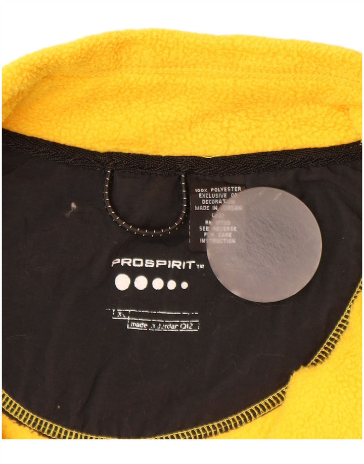 VINTAGE Fleece Jumper med lynlås til mænd XL Gul Polyester