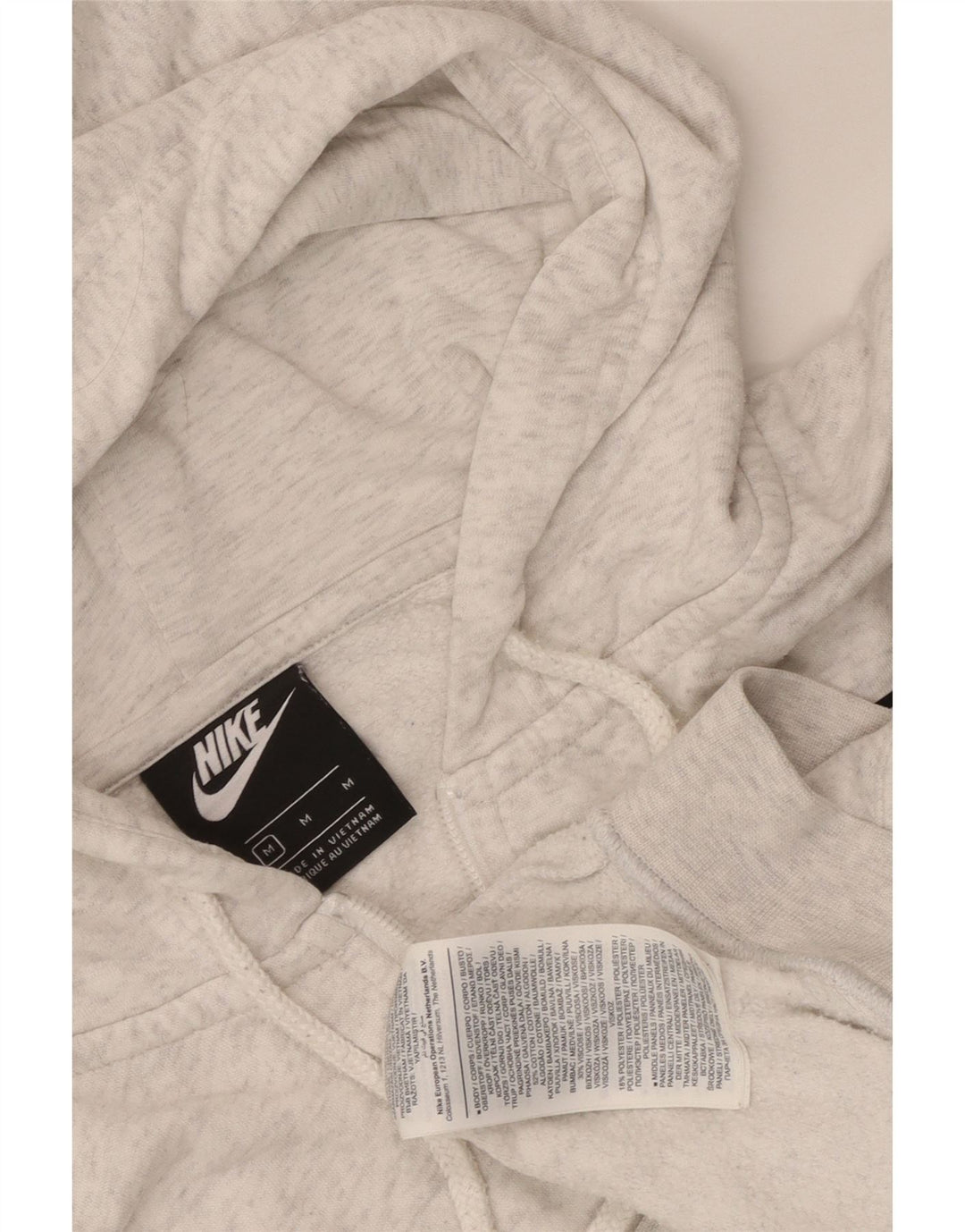 Nike Womens Crop Oversized hættetrøje med lynlås UK 14 Mellem grå stribet