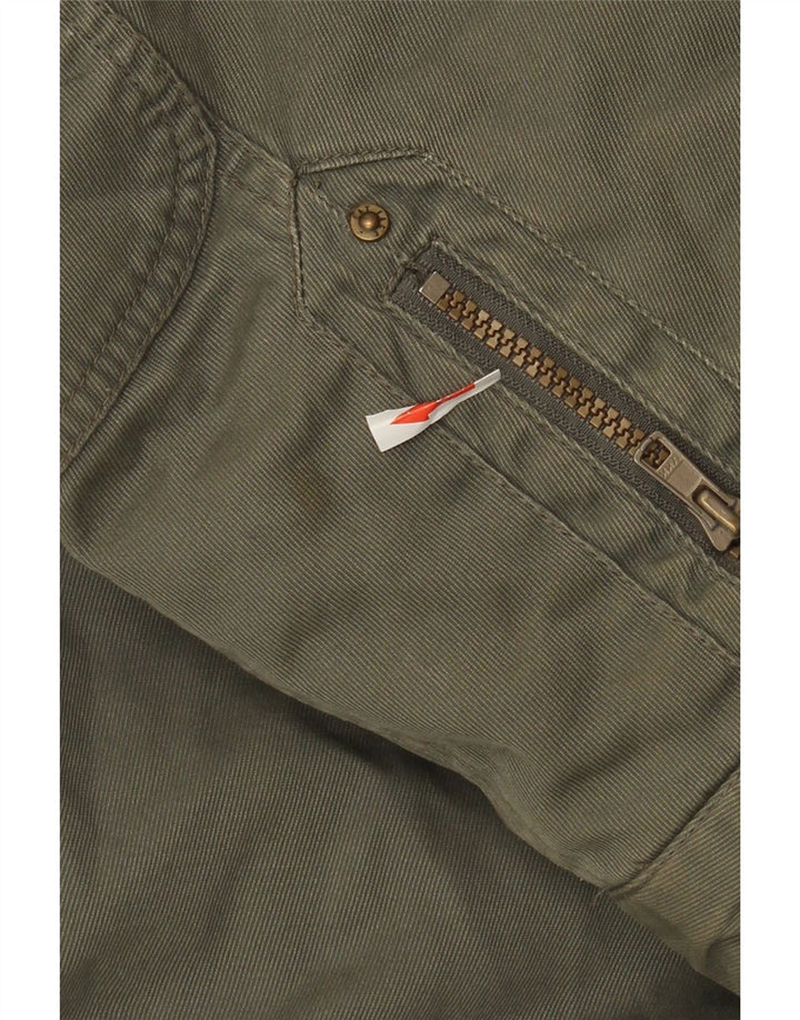 Fat Face Herre Utility Jacket UK 44 2XL Khaki Cotton