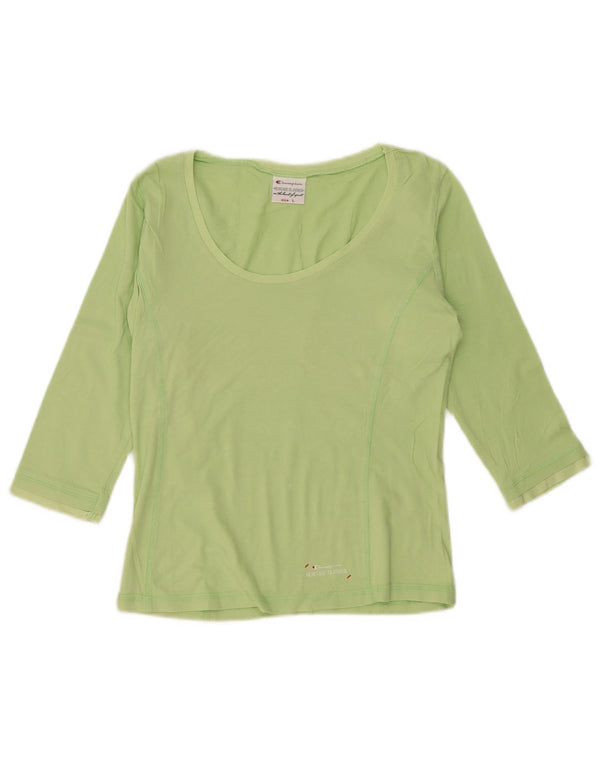 Champion Womens Heritage Classics Crop Top 3/4 ærme UK 14 Large Green