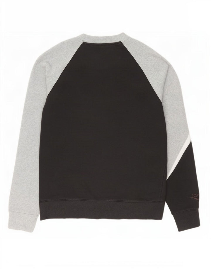 Nike Herre grafisk sweatshirt Jumper Medium Sort Colourblock Bomuld