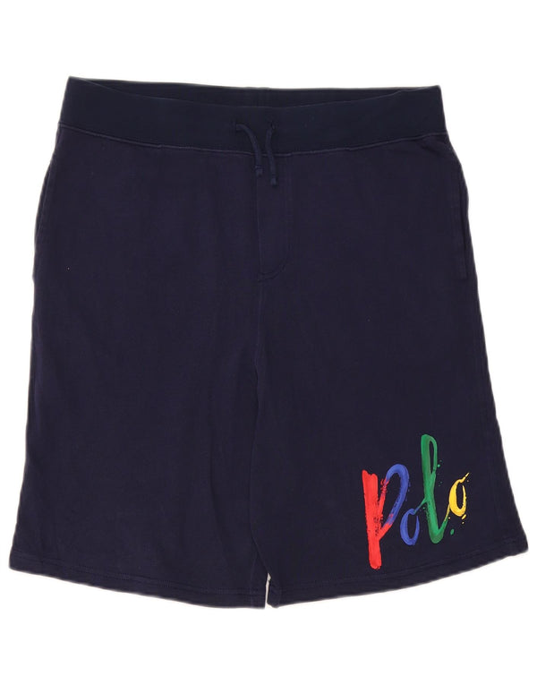 Polo Ralph Lauren drenge grafiske sportsshorts 15-16 år marineblå bomuld