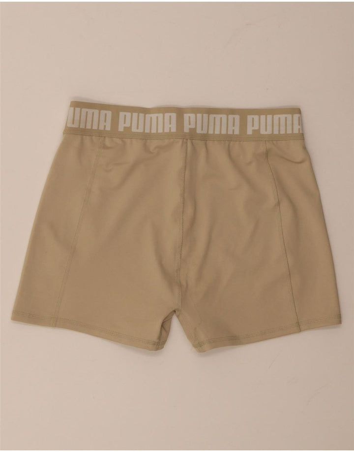 Puma Graphic Sports Shorts til kvinder UK 14 Large Beige Polyester