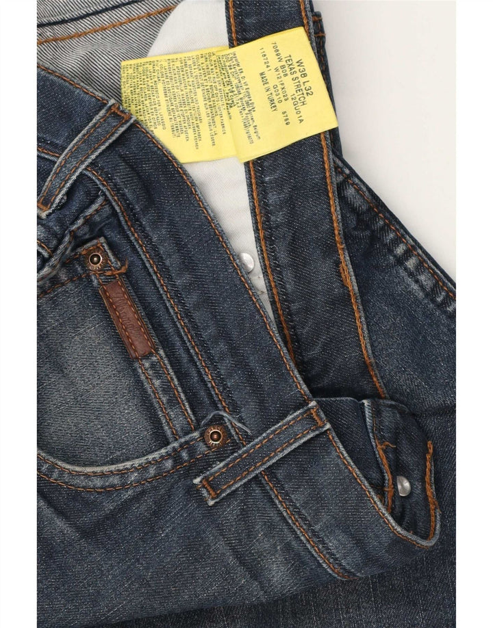 Wrangler Herre Texas Stretch Straight Jeans W38 L29 Blå Bomuld