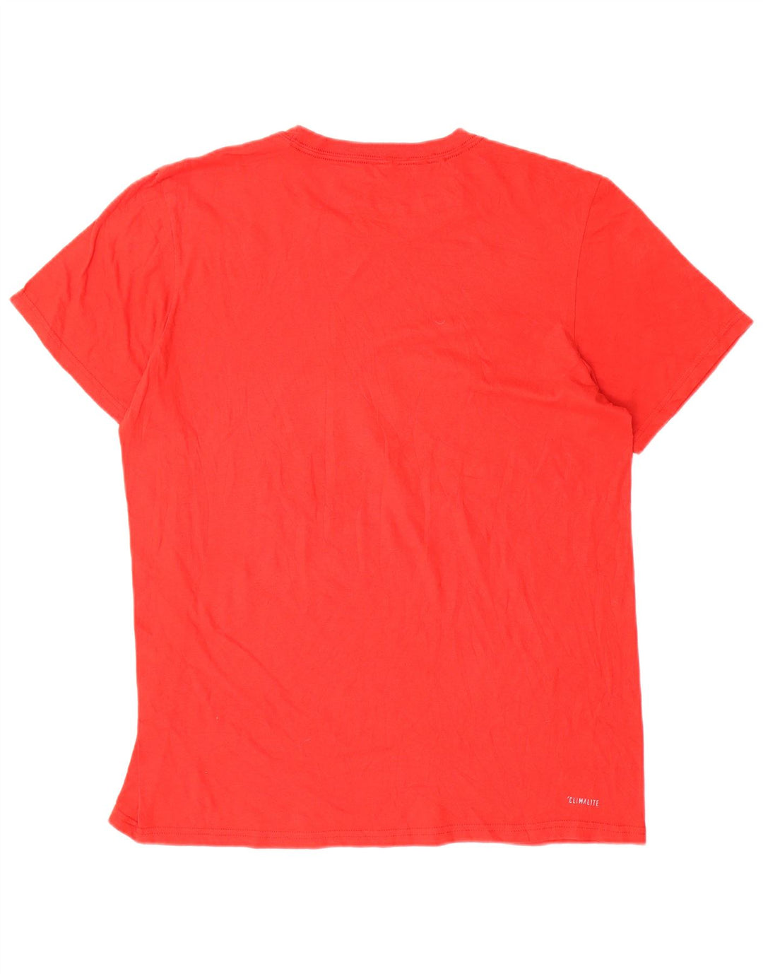 Adidas Herre Climalite Grafisk T-Shirt Top Stor Rød Polyester