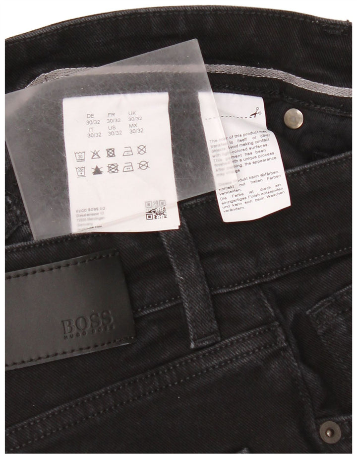 Hugo Boss Herre Slim Jeans W30 L32 Sort Bomuld