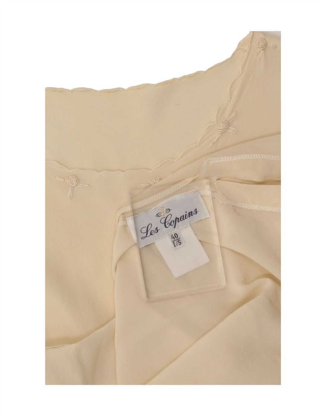 LES COPAINS Womens Blouse Top EU 40 Medium Beige Vintage Les Copains and Second-Hand Les Copains from Messina Hembry 
