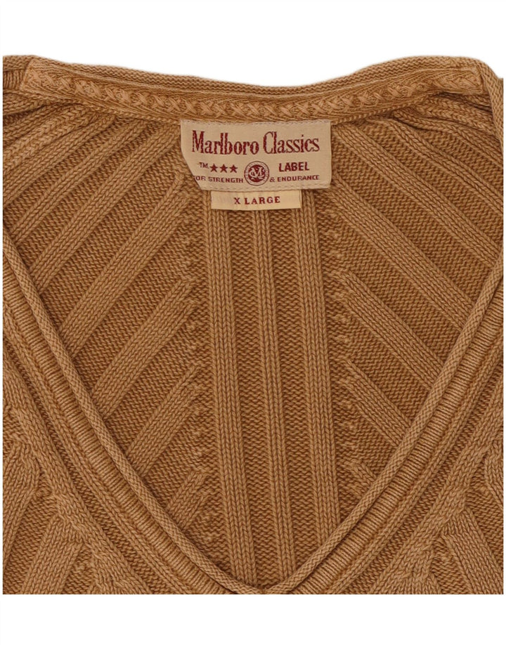 Marlboro Classics Dame V-hals sweater UK 18 XL Beige