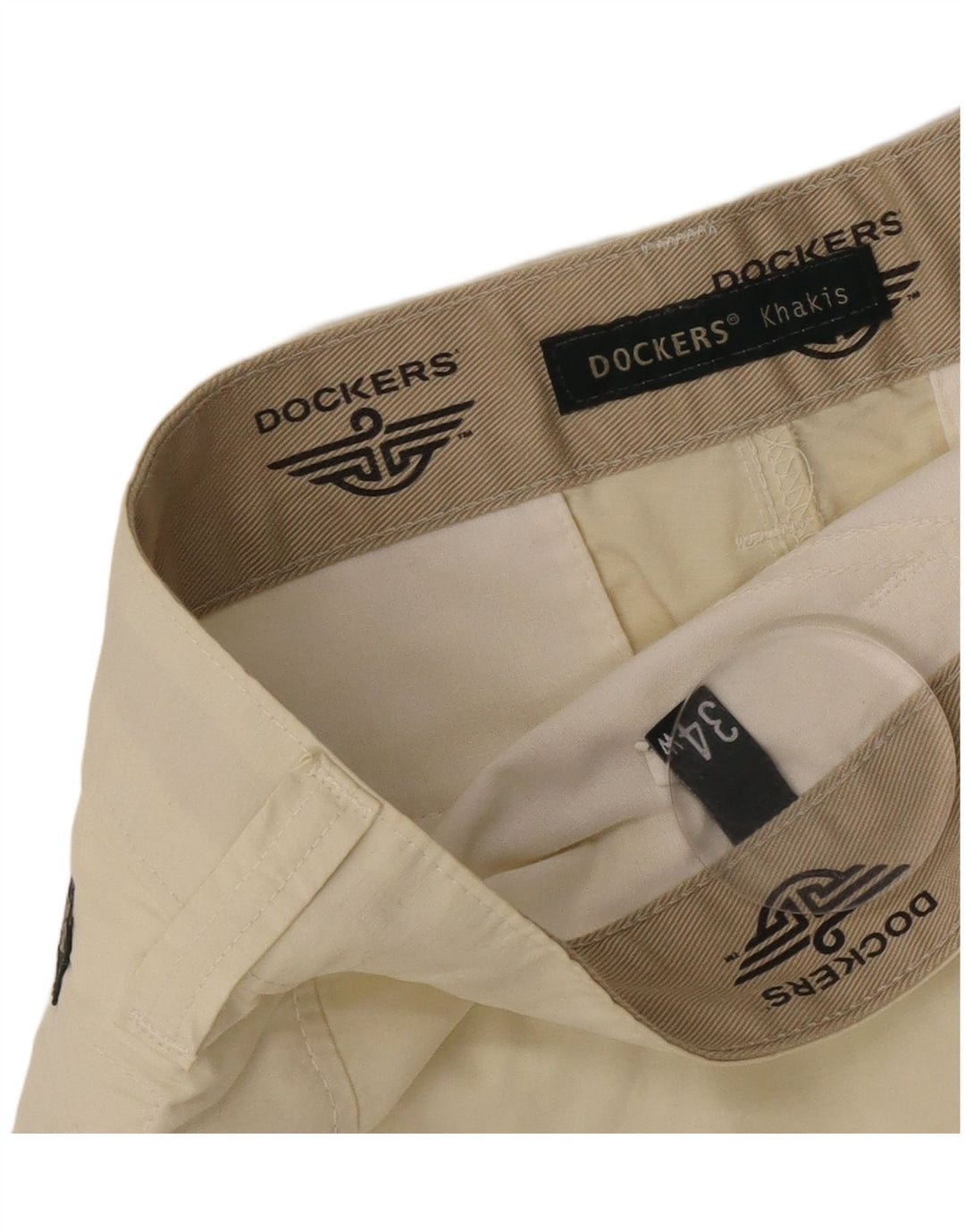 Dockers Herre Khakis Cargo Shorts W34 Large Beige Bomuld