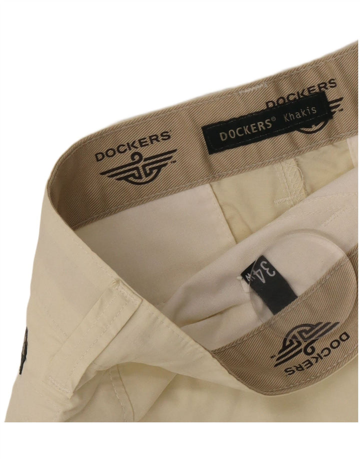 Dockers Herre Khakis Cargo Shorts W34 Large Beige Bomuld