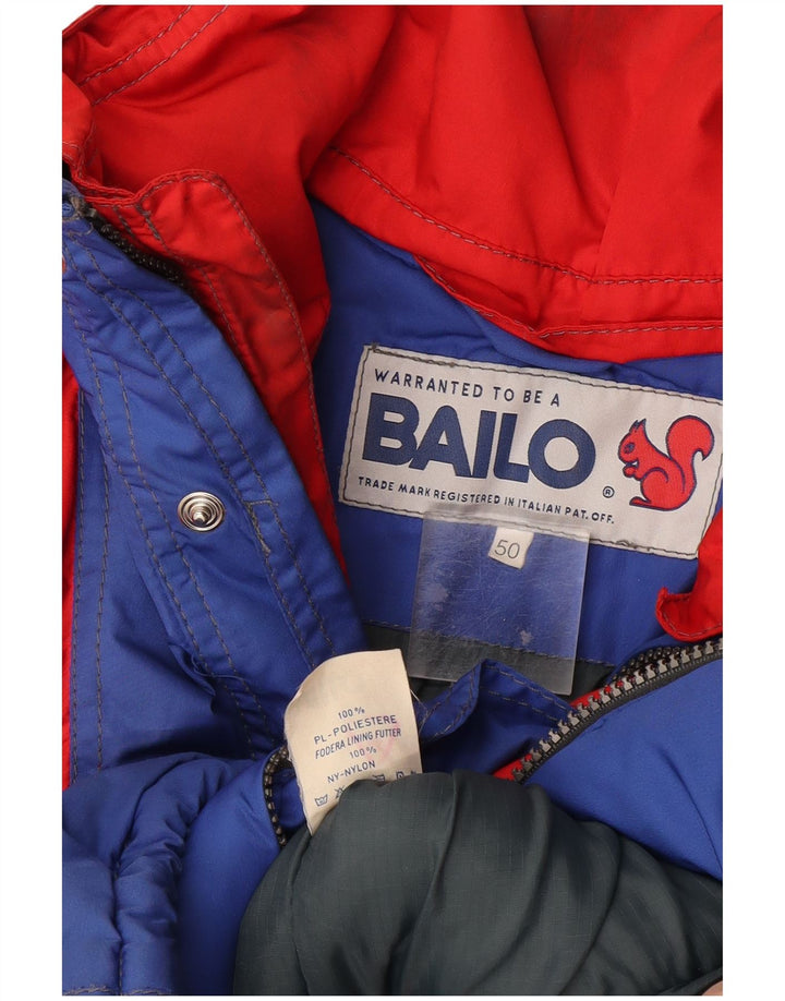 Bailo Herre Hætte Loose Fit Skijakke IT 50 Medium Blue Colourblock