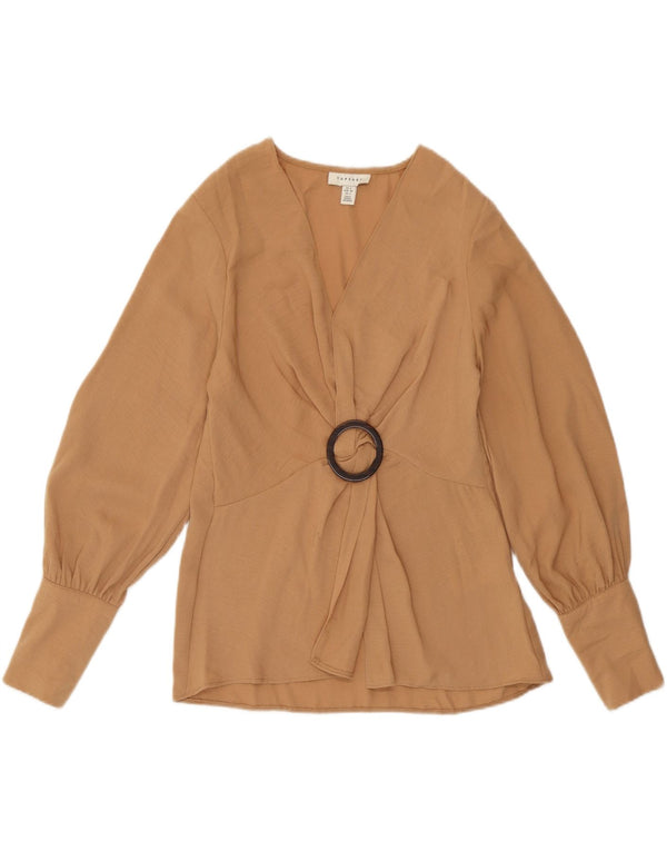 Topshop Damebluse Top UK 6 XS Brun Polyester