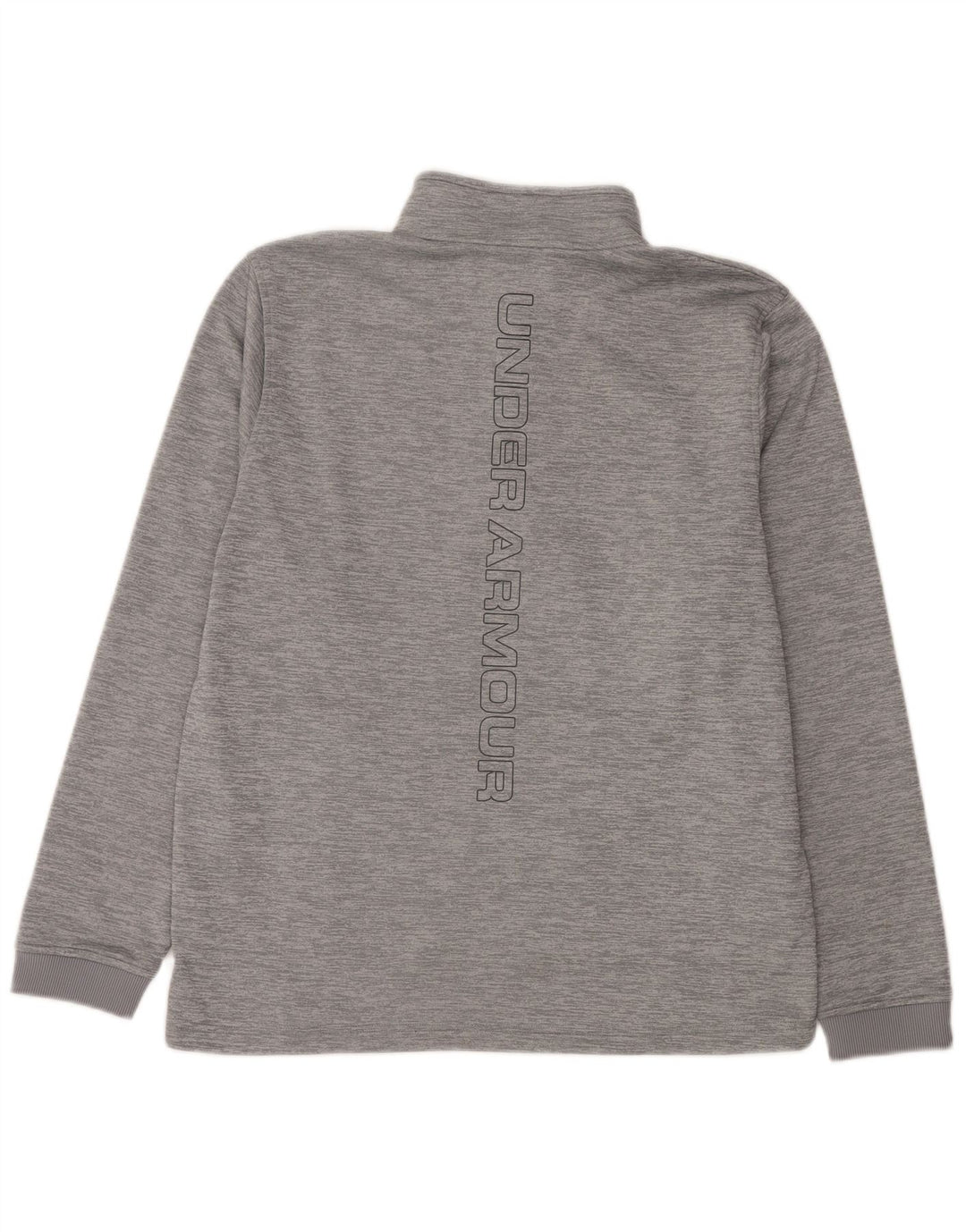 Under Armour Herre Grafisk Zip Neck Sweatshirt Jumper Large Grå Flecked