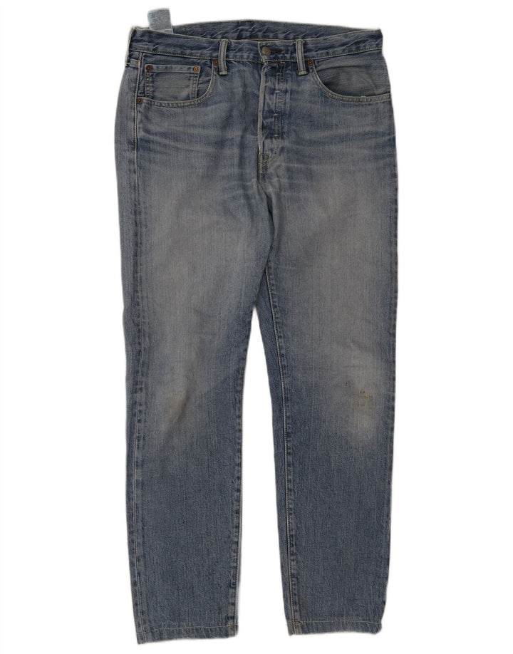 Levi's Herre 501 Straight Jeans W32 L31 Blå Bomuld