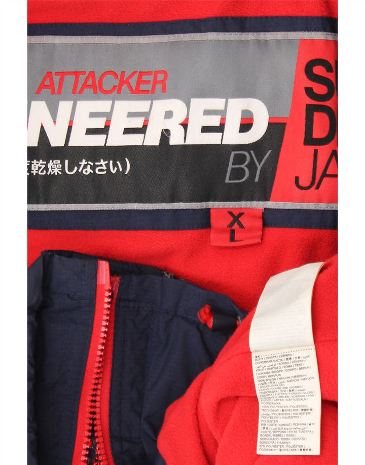 SUPERDRY Dame Windbreaker Jacket UK 18 XL Navy Blue Nylon