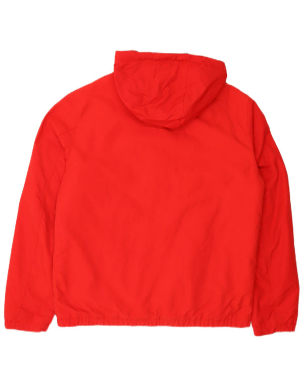 Benetton Herre Hooded Bomber Jacket UK 38 Medium Red Sports