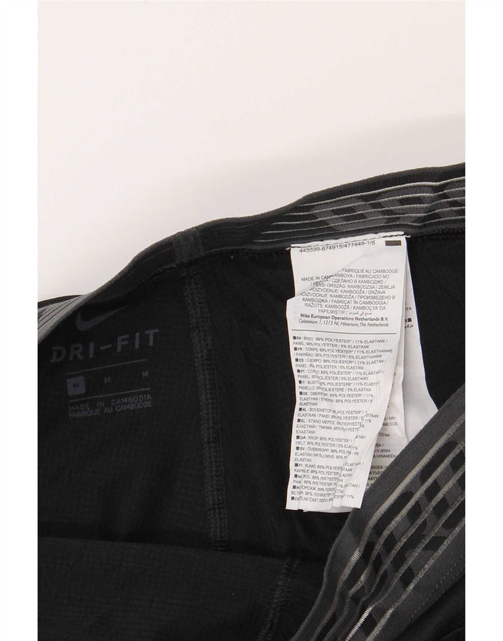 Nike Herre Dri Fit Grafiske Leggings Medium Sort Polyester