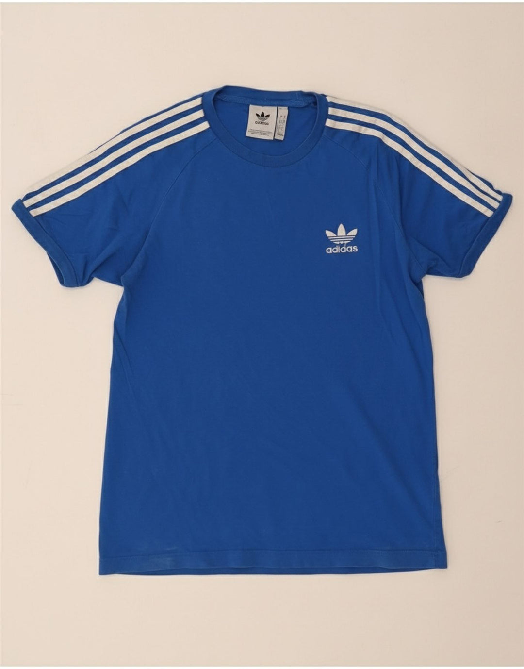Adidas herre T-shirt top lille blå bomuld