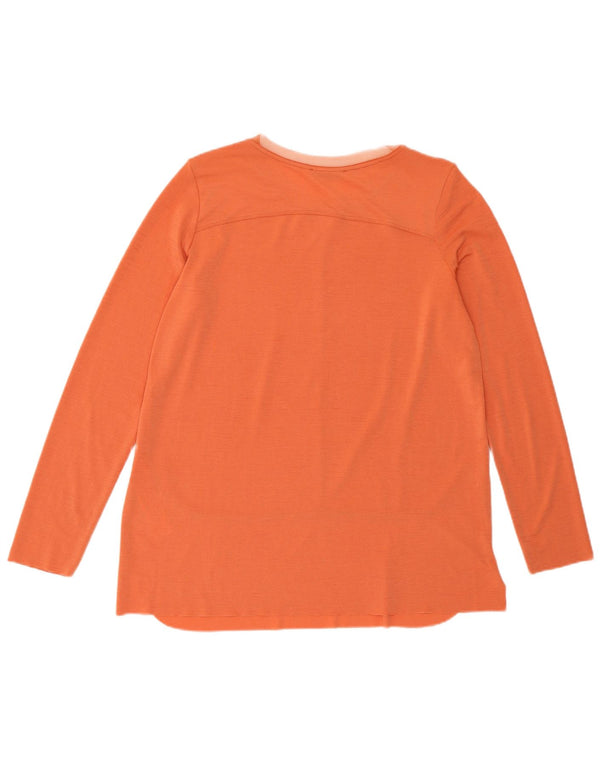 Zara Dametop Langærmet UK 14 Medium Orange Polyester