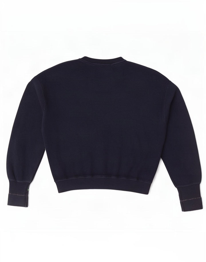 Lacoste Dame Crop V-hals sweater Str. 38 Medium Marineblå Bomuld