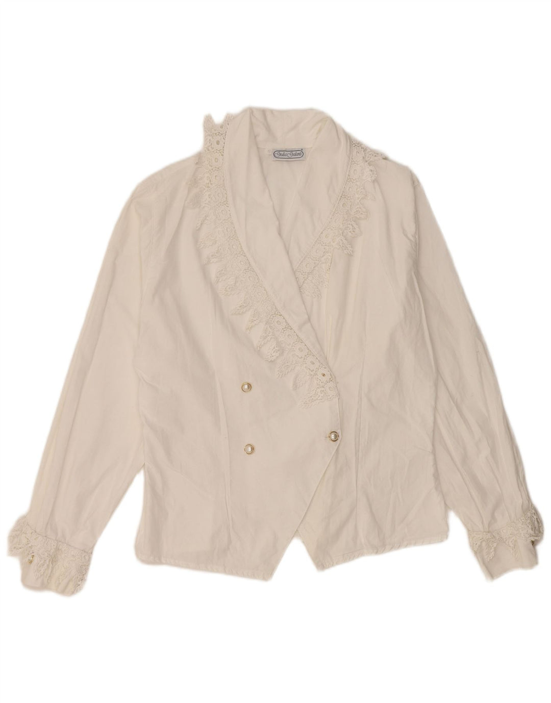 Giulia Galanti skjortebluse til kvinder UK 14 Medium White