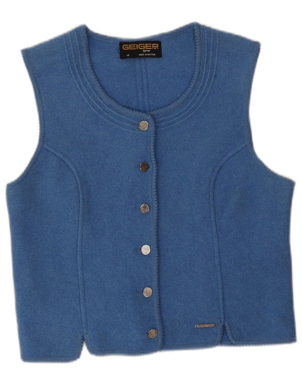 Geiger Womens Crop vest EU 42 Large Blue New Wool
