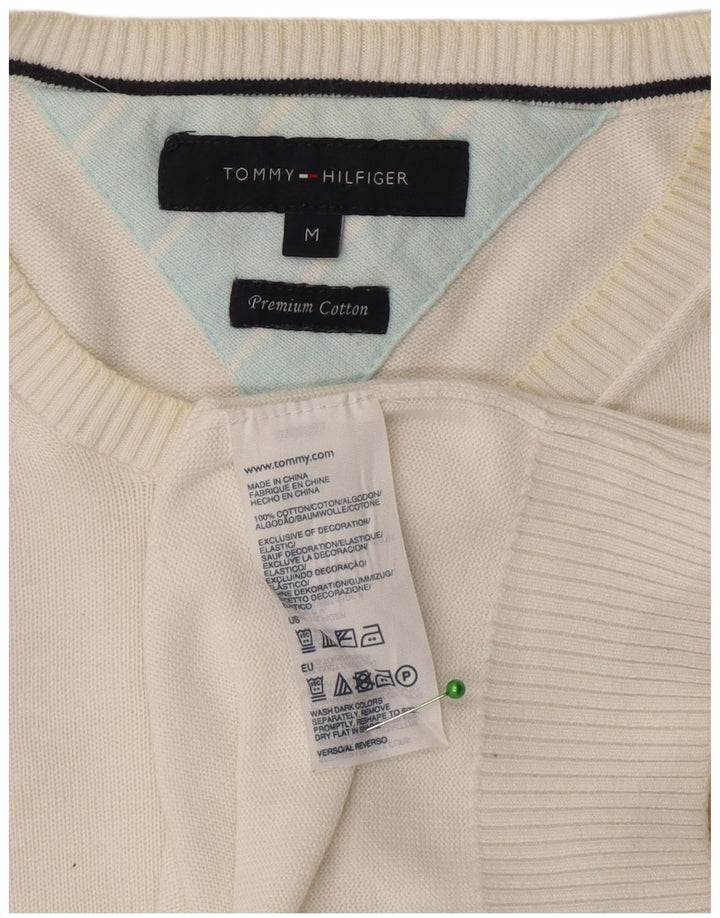 Tommy Hilfiger Herre Crew Neck sweater Medium White Bomuld