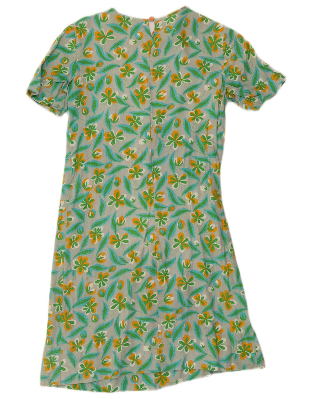 Vintage Dame Shift Dress UK 10 Small Green Floral