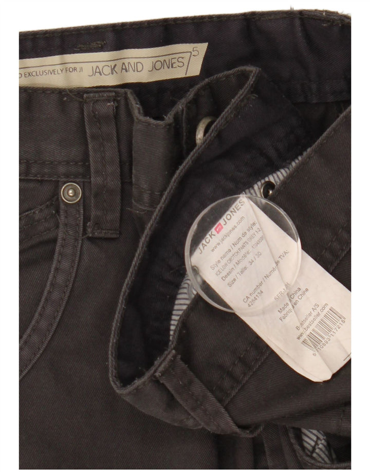 Jack & Jones Herre Slim Casual Bukser W34 L25 Sort Polyester