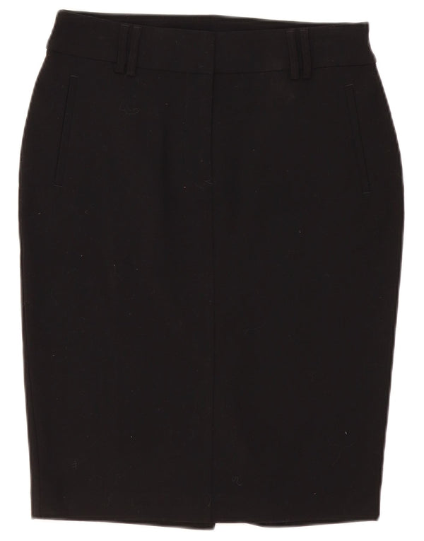 Marks & Spencer Pencil Nederdel til kvinder UK 10 Small W30 Black Polyester