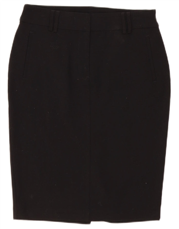 Marks & Spencer Pencil Nederdel til kvinder UK 10 Small W30 Black Polyester
